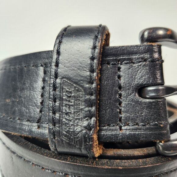 Black Leather Dickies Belt Mens 40 Chore Wear Work Utility Tactical Barn Quality - Picture 3 of 10